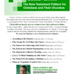 The New Testament Pattern for Christians and Their Churches